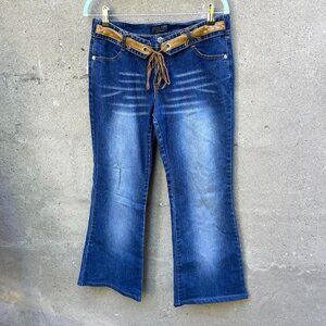 Y2K Bootcut Blue Jeans with Tassle Details